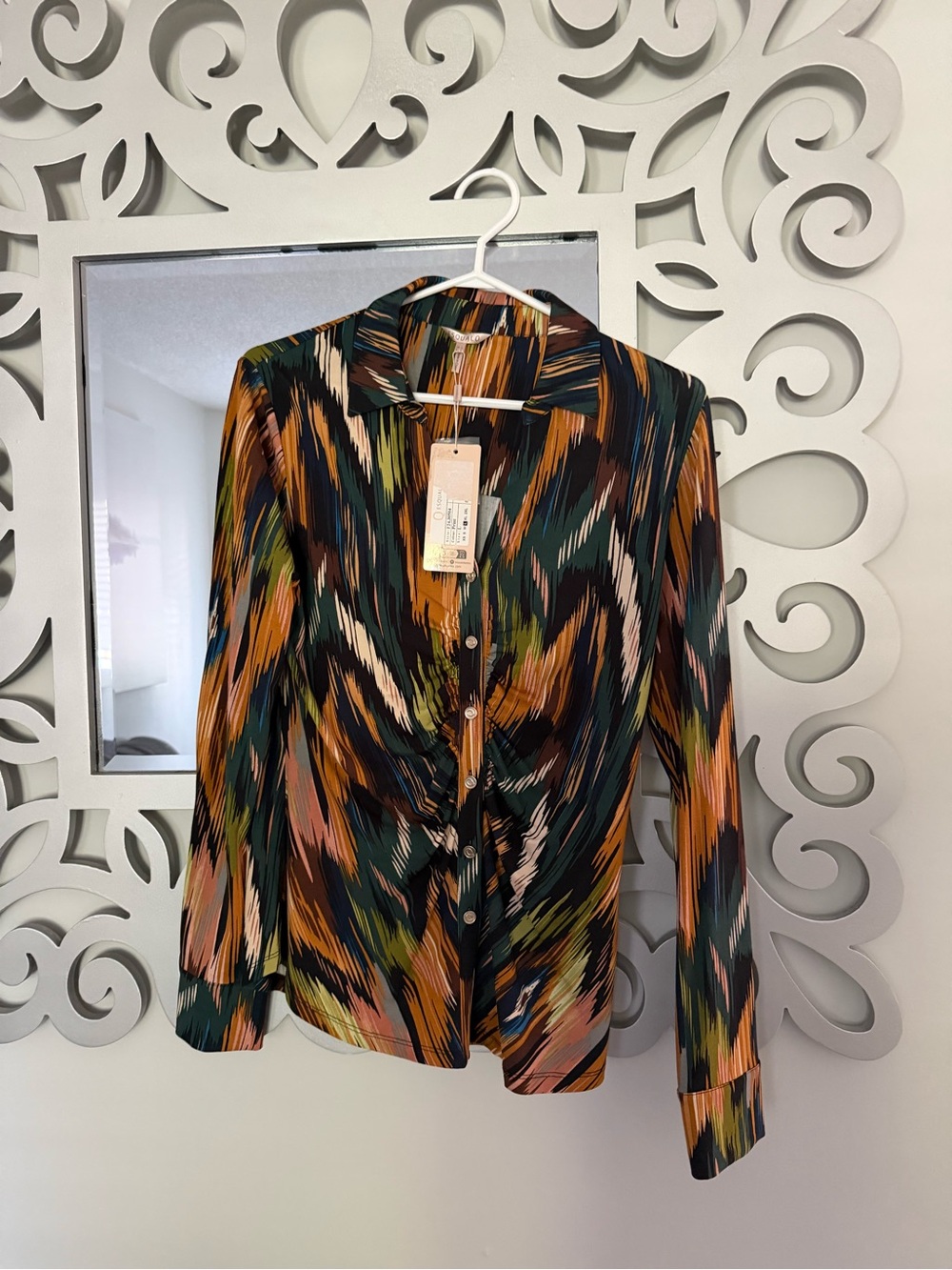 ESQUALO Multicolor Abstract Print Button-Down Shirt